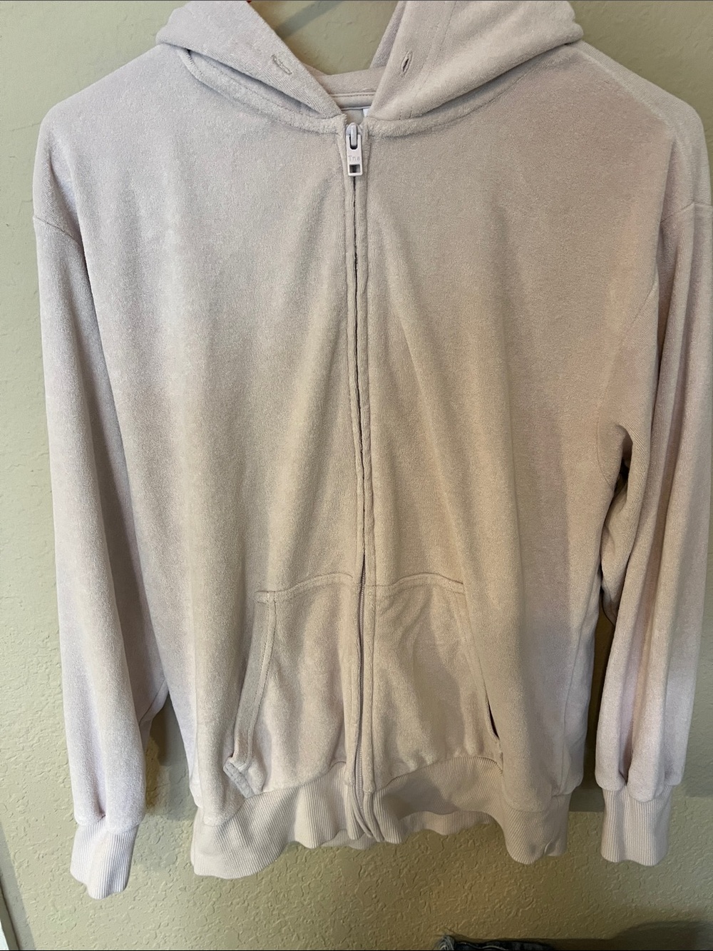 Aritzia TNA Towel Terry Boyfried Zip Hoodie